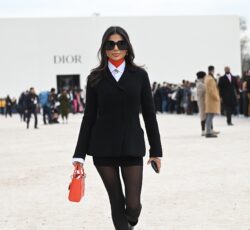 Victoria Barbara Parisian street style at Dior Autumn Winter 22/23 Paris Fashion Week show